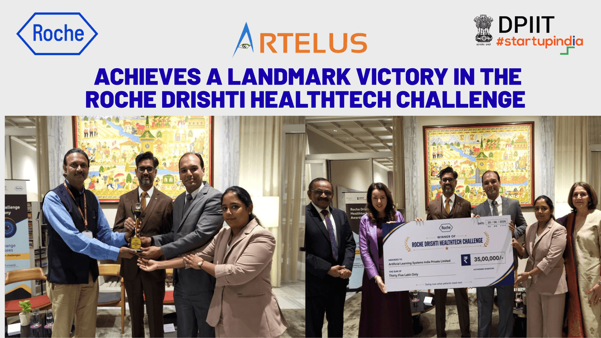 Artelus Wins the Roche Drishti Healthtech Challenge: A High-Impact Milestone for AI-Powered Eye Care